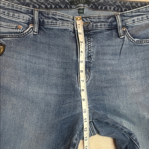 Ralph Lauren Light Blue Straight Leg Jeans Cropped sz 18W 26” inseam - Picture 6 of 10